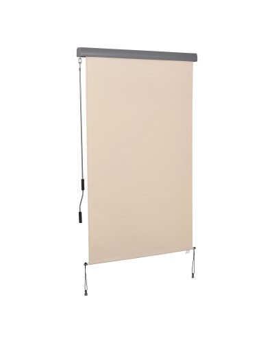  Tenda Avvolgibile Parasole con Manovella, Installazione a Muro o Soffitto, 120x200cm, Beige