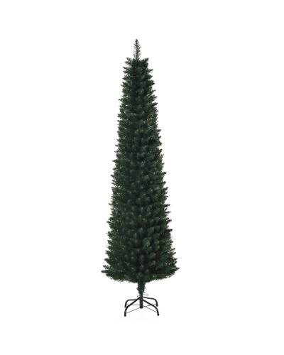 180cm Artificial Christmas Tree with Folding Base, 380 Branches, PVC & Metal, Green