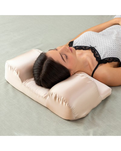 Coussin Cervical Antirides Youthlow InnovaGoods | Taie d'Oreiller en Satin | Ergonomique et Confortable
