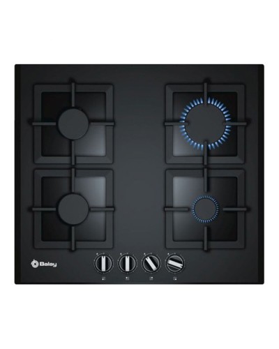 Balay 3ETG664HB Table de cuisson à gaz 60cm - Inox - Facile à nettoyer
