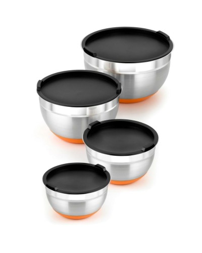 BRA EFFICIENT Mixing Bowls (Set of 4) - Stackable and Non-Slip
