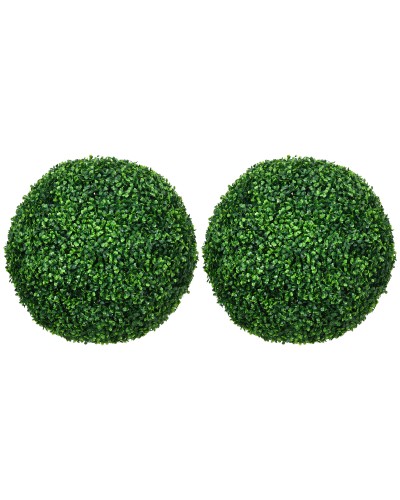 Boxwood Ball Artificial Plant Set of 2 Ø50cm, Indoor and Outdoor Decoration, Green