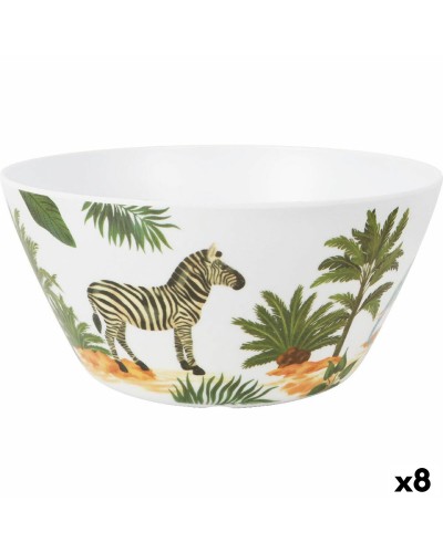 La Mediterránea Sauvage Melamine Salad Bowl (8 Pieces) - 25.5 x 12 cm
