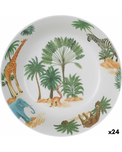 Assiette Creuse La Méditerranée Sauvage en Mélamine de 20 x 20 x 5 cm (Lot de 24)

