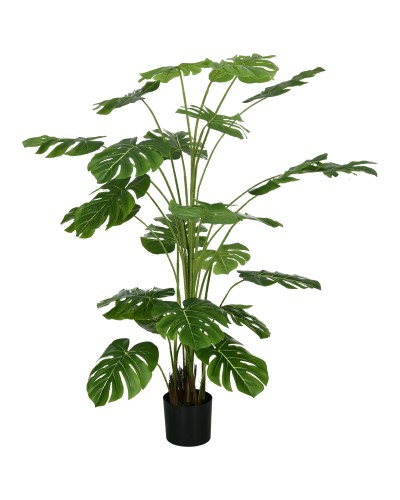  Pianta Artificiale Monstera Alta 180cm per Interno ed Esterno con Vaso Incluso