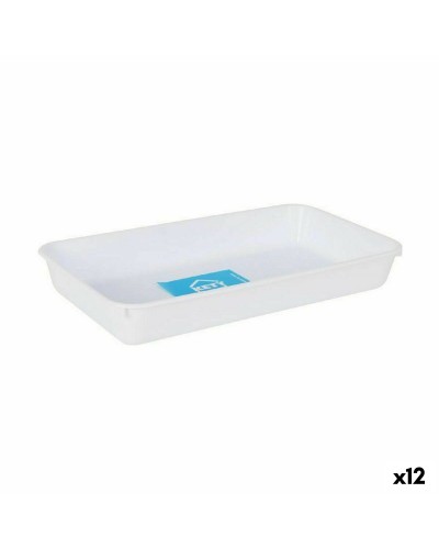 Contenitore Plastica Bianco Ermetico - Porta Pranzo Alimenti Frigo 1.5L
