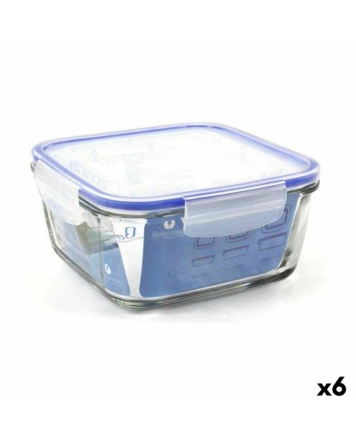 Hermetisk matlåda Borgonovo Superblock Fyrkantig 18 x 18 x 8,5 cm (6 antal)