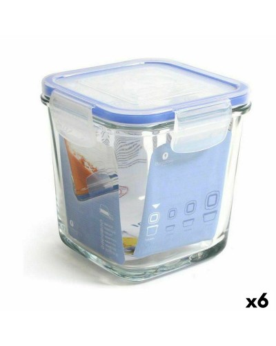 Porta pranzo quadrato Borgonovo Superblock con coperchio ermetico - 12 x 12 x 12 cm (6 unità)