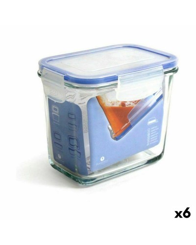 Hermetische Lunchtrommel Borgonovo Superblock Rechthoekig 14 x 10 x 12 cm (6 Stuks)