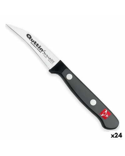 Quttin Sybarite Schälmesser Schwarz Silber 6,5 cm, 24er-Pack
