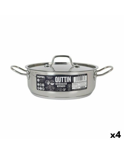 Quttin Hotel Stainless Steel Saucepan 24 cm with Lid - Set of 4
