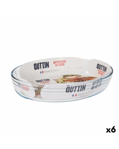 Ovenschaal Quttin   Transparant Glas Ovalen 3,4 L 35,1 x 24,1 x 6,5 cm (6 Stuks)