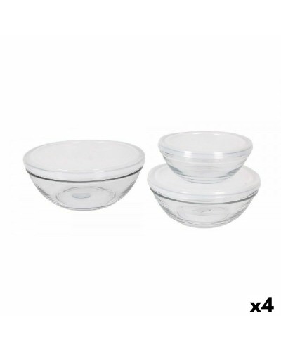 Duralex Lys - 4er-Set Schüsseln mit Deckel, 400ml
