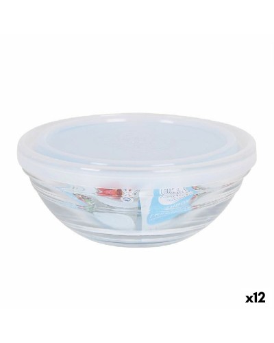 Ronde Lunchtrommel met Deksel Duralex FreshBox Transparant Ø 14 cm (12 Stuks)