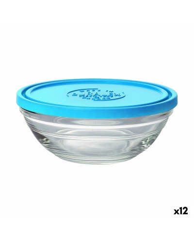 Duralex FreshBox Runde Lunchbox, 500 ml, Blau (12er-Pack)
