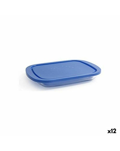 Fiambrera Borgonovo Igloo Rectangular 800 ml Azul, 26x18,5x3,4 cm
