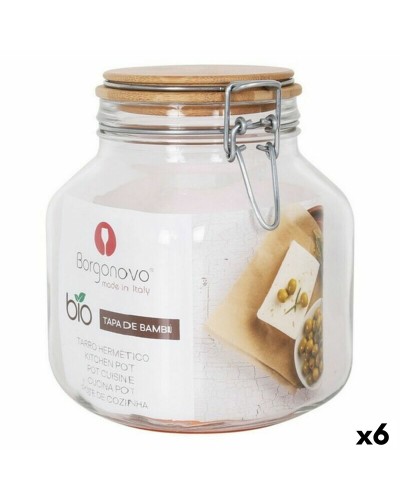 Purkki Borgonovo Primizie Bambu 2L 13 x 13 x 17,5 cm (6 osaa) (2 L)