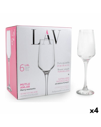LAV Lal Verres à Vin, Lot de 6 (4 Paquets)
