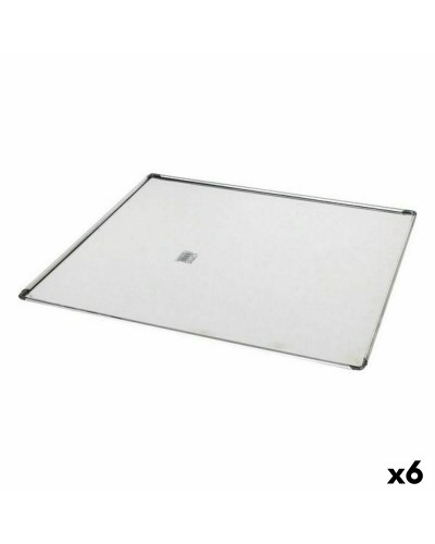 Bandeja de Horno Rectangular Plateada 41x37x0,5 cm (Pack de 6)
