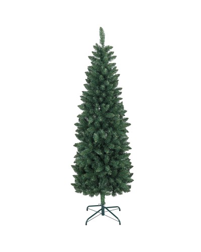  Albero di Natale Artificiale 180cm con 479 Rami, Design Alto e Stretto con Base Pieghevole, Verde
