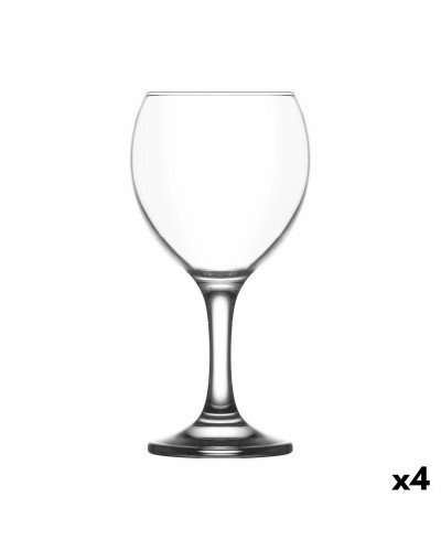 Set mit 4 Weingläsern aus Inde Misket Glas, 260 ml
