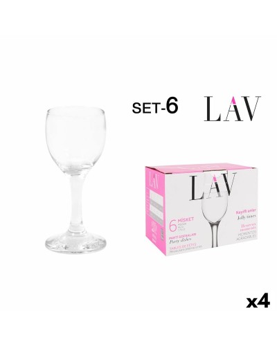 LAV Misket Glasses - Set of 4 - Blown Glass Drinking Glasses for Water, Wine, Fruit Juices
