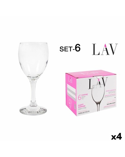 Copas de Vino de Cristal LAV - 200 ml - Juego de 4 Unidades

