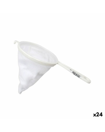 Colador Franela de Plástico Blanco de 12 cm | Paquete de 24 | Para Filtrar y Escurrir
