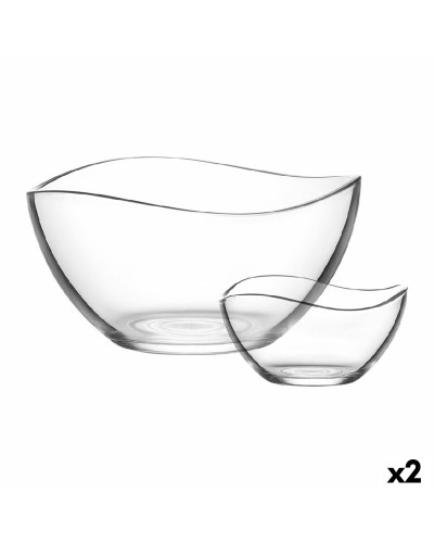 Saladier de 1,88 L avec 7 pièces en Cristal - LAV 1226
