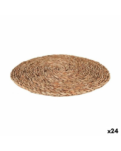 Untersetzer Privilege aus braunem Korbweide, 45 cm, 24er-Set
