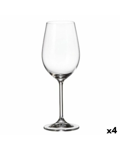 Set van bekers Bohemia Crystal Clara 350 ml Wit 6 Onderdelen 6 x 8 x 22 cm (6 Stuks) (4 Stuks)