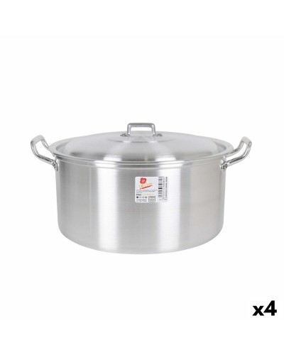 Cacerola de Aluminio 38,5x33x18,5 cm con Tapa - Juego de 4
