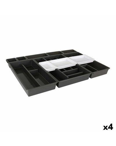 Ruokailuvälinejärjestelijä Tontarelli Bella Musta 10 Kappaletta 70 x 49,2 x 6,7 cm (4 osaa)