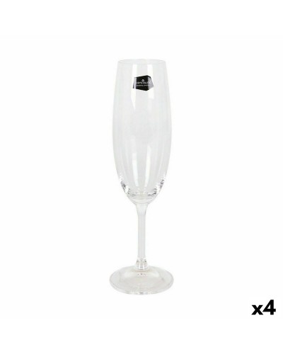 Flûtes à Champagne Crystalex Lara en Cristal, Set de 6 (220 ml)
