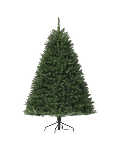 195cm Artificial Christmas Tree with 1838 Branches and Steel Base for Indoor Use, Green