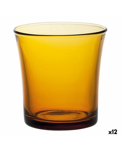 Bicchieri Duralex Lys Ambra 210 ml, Set di 6 (12 Unità), Resistenti e Impilabili per Bevande Calde e Fredde