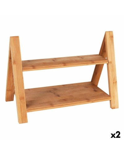 Serveringsbräda Viejo Valle Dubbel höjd Bambu 39,7 x 20,3 x 18 cm (2 antal)