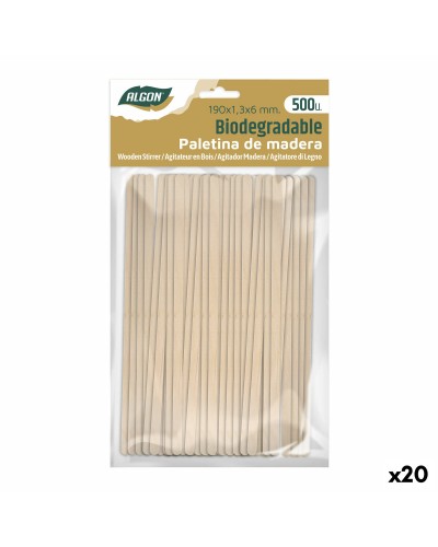 Set van roerstokjes voor koffie Algon Hout 20 Stuks