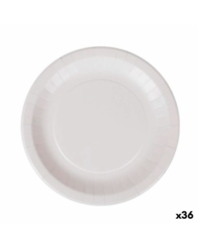 Piatti Monouso Algon in Cartone Bianco, Diametro 28 cm - Confezione da 36