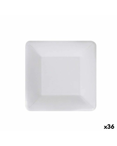 Algon 18 cm White Cardboard Disposable Plates (36 Units) for Parties and Special Occasions
