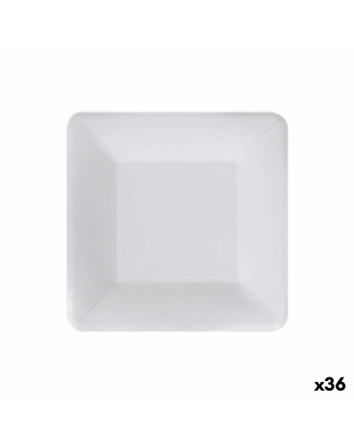 Bordenset Algon Wegwerp Wit Karton 18 cm (36 Stuks)