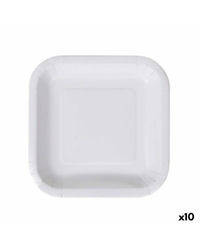 Algon Einwegteller aus weißem Karton, 20 cm, 10er-Pack
