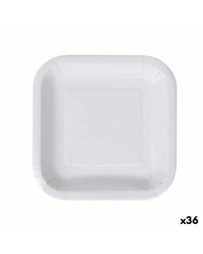 Platos Desechables Algon Blancos de Cartón de 23 cm (Paquete de 36)

