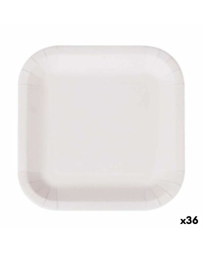 Assiettes en carton Algon blanches de 26 cm | Lot de 36 | Usage unique

