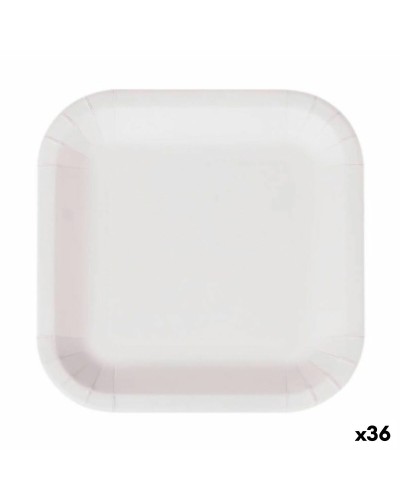 Algon White Disposable Cardboard Plates, Diameter 26 cm (Pack of 36)

