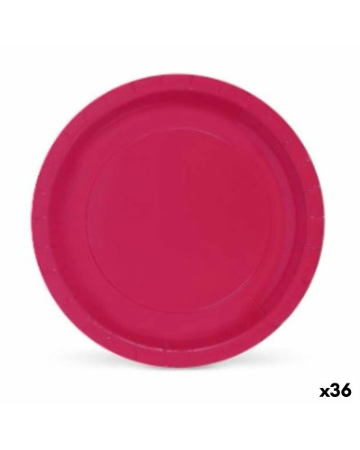 Bordenset Algon Bordeaux Wegwerp Karton 20 x 20 x 1,5 cm (36 Stuks)