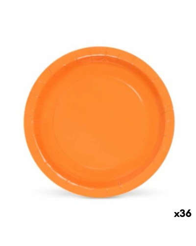 Algon Disposable Plates, Orange, Cardboard (36 Pieces)
