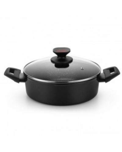 Kasserolle Monix TITAN ROCK Ø 28 cm Schwarz Geschmiedetes Aluminium