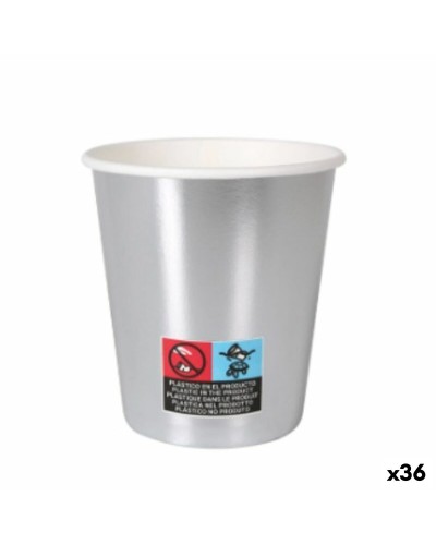 Lasisetti Algon Kartonki Kertakäyttöinen Hopeinen 36 Osaa 200 ml (10 Kappaletta)