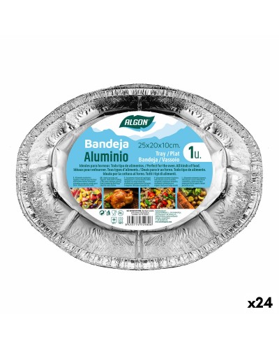 Ovale Schale aus Polyethylen Algon Pollo - 25x20x10cm (24 Stück)
